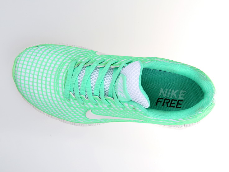 Nike Free 5.0 femmes legeres chaussures de course blanc vert (4)